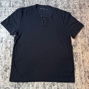 John Varvatos Navy Crew Shirt